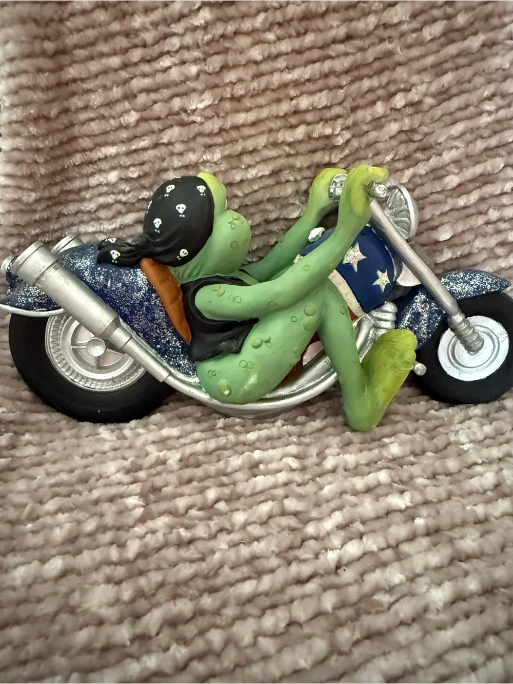 Vintage Holland Studio Sprogz Frogs Biker Motorcycle Frog Figurine 3 1/4